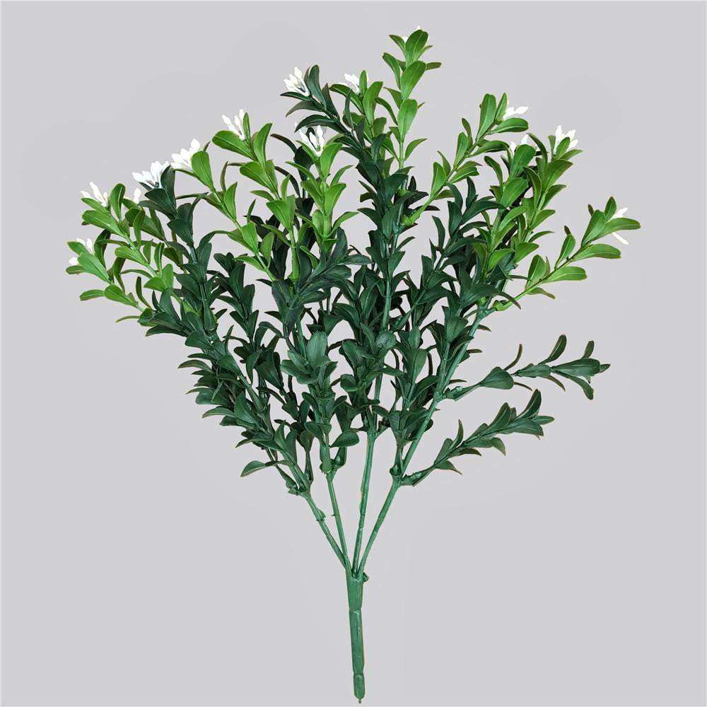 (5 Pack) Artificial Stem Flowering Boxwood Fake Plant 30cm - Designer Vertical Gardens artificial green wall sydney artificial vertical garden melbourne