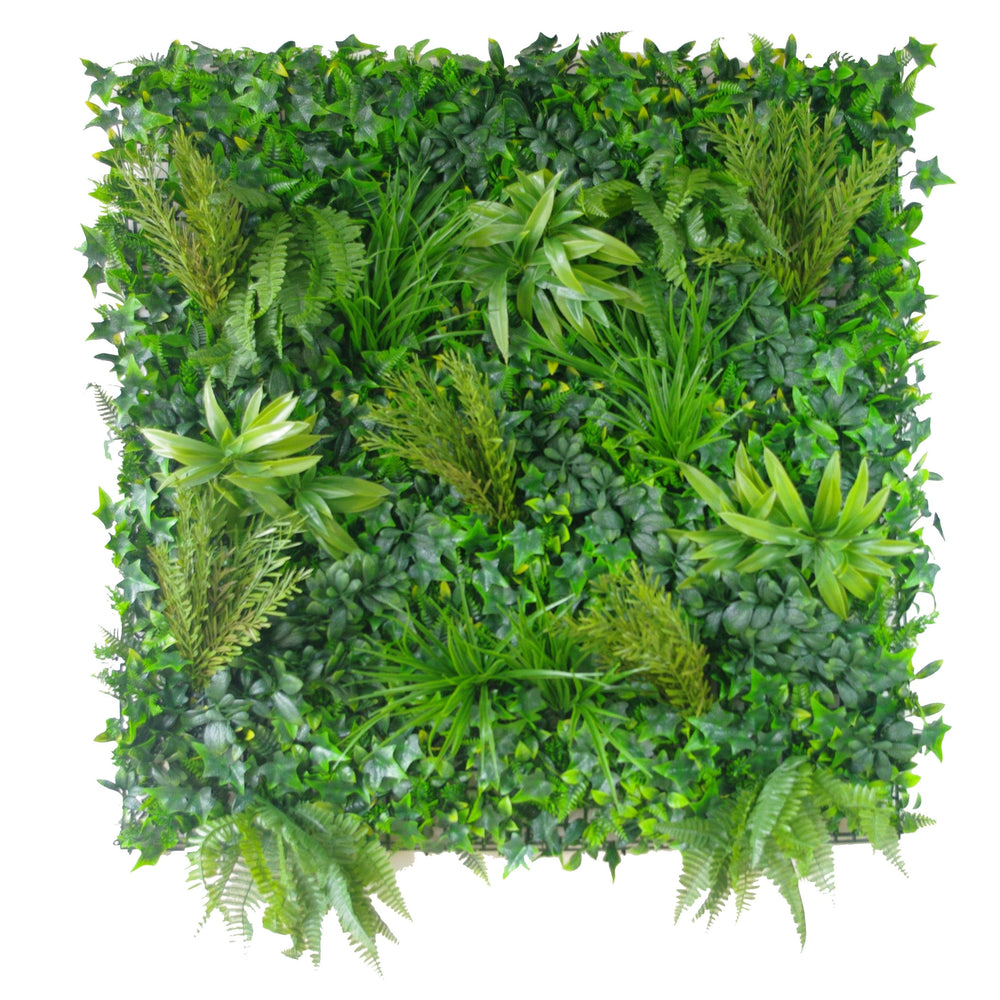 UV Native Tea Tree Artificial Vertical Garden / Fake Green Wall 1m x 1m UV Resistant - Designer Vertical Gardens artificial garden wall plants artificial green wall australia