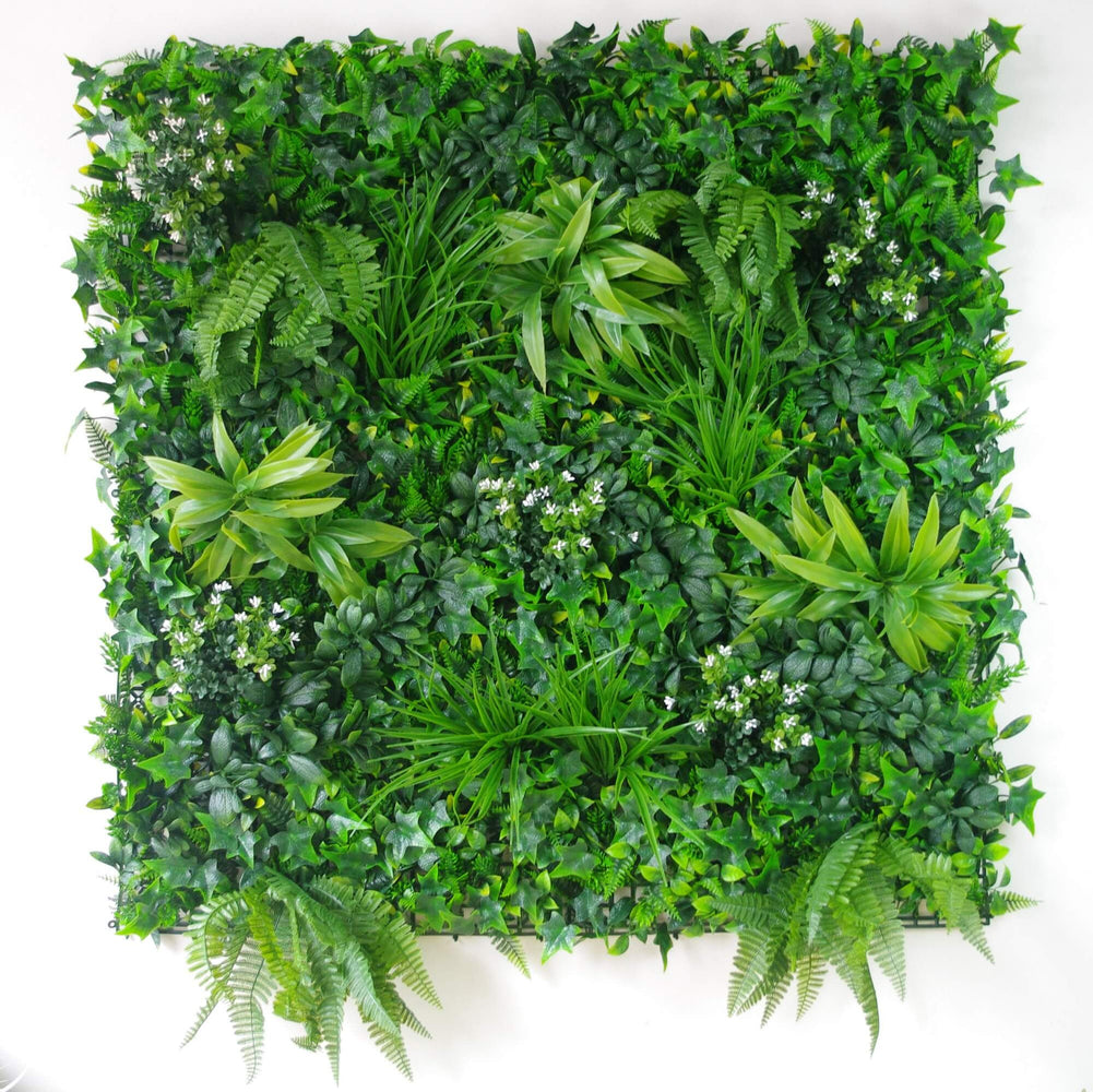 White Flowering Boxwood Artificial Vertical Garden Panel 1m x 1m - Designer Vertical Gardens artificial garden wall plants artificial green wall australia