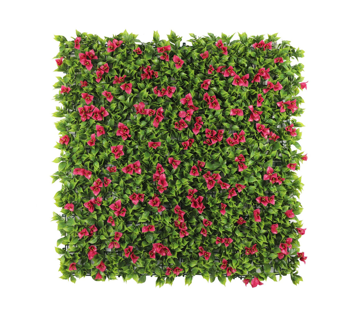 Luxury Flowering Pink Vertical Garden / Green Wall UV Resistant 1m X 1m