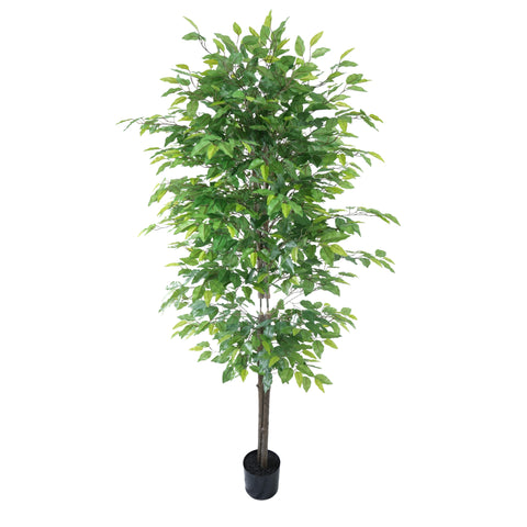 Mixed Green Bushy Artificial Ficus Tree 180cm