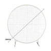 Sturdy Circular Flower Wall / Event Stand 200cm Diameter (White Frame)