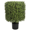 Premium Potted Artificial Square Topiary Plant 55cm UV Resistant