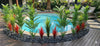 Potted Artificial Long Grass (Yucca Grass) 115cm UV Resistant - overhead view