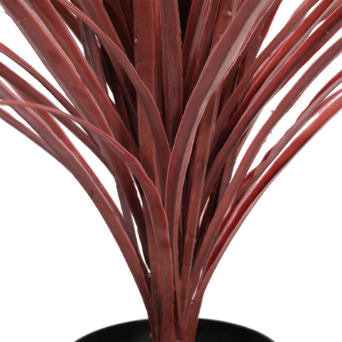 Burgundy Potted Artificial Long Grass (Yucca Grass) 115cm UV Resistant