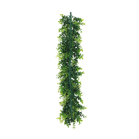 Artificial Extendable Hanging Flowering White Eucalyptus Vine UV Resistant 55cm