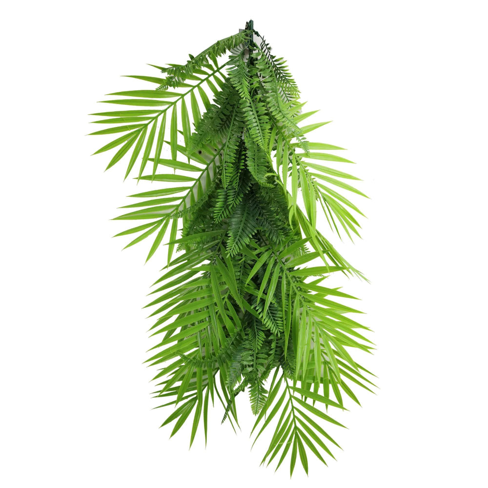 Artificial Extendable Hanging Tropical Palm And Fern Vine 55cm UV Resistant