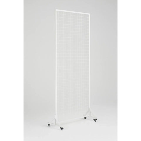 Versatile and Premium White Flower Wall Stand / Portable Event Screen with Wheels 2m x 1m