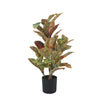 Artificial Potted Flaming Zebra (Codiaeum variegatum / crotons) 55cm