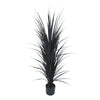 Premium Black Potted Artificial Long Grass (Yucca Grass) 115cm UV Resistant