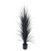 Premium Black Potted Artificial Long Grass (Yucca Grass) 115cm UV Resistant
