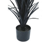 Premium Black Potted Artificial Long Grass (Yucca Grass) 115cm UV Resistant