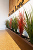 (5 Pack) Artificial Stem Brown Tipped Fake Grass Plant 35cm - Designer Vertical Gardens artificial green wall sydney artificial vertical garden melbourne