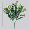 (5 Pack) Artificial Stem Flowering Boxwood Fake Plant 30cm - Designer Vertical Gardens Artificial boxwood stems Artificial flower stems