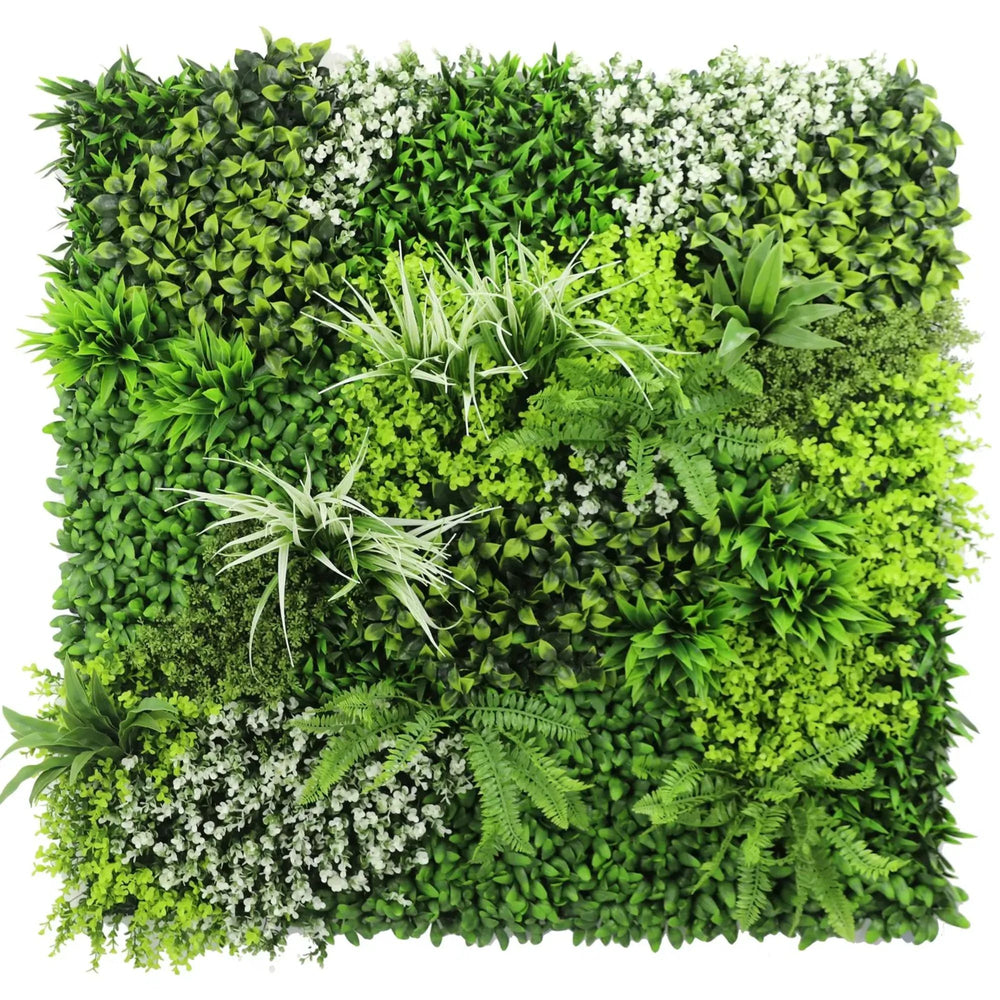 Forest Floor Artificial Vertical Garden / Green Wall Panel 1m x 1m UV Resistant