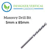 5mm Masonry Drill Bit - Designer Vertical Gardens artificial garden wall plants artificial green wall australia