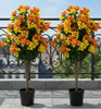 90cm UV Resistant Artificial Bougainvillea Tree | Yellow & Orange Faux Flowering Plant for Outdoor & Indoor - Designer Vertical Gardens Articial Trees Artificial Plants