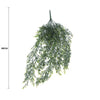 Artificial Hanging Ruscus Leaf Plant UV Resistant 90cm - back view
