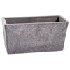 Imitation Stone Grey White Stone Rectangle Planter 50cm - side view