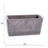 Imitation Stone Grey White Stone Rectangle Planter 50cm - back view