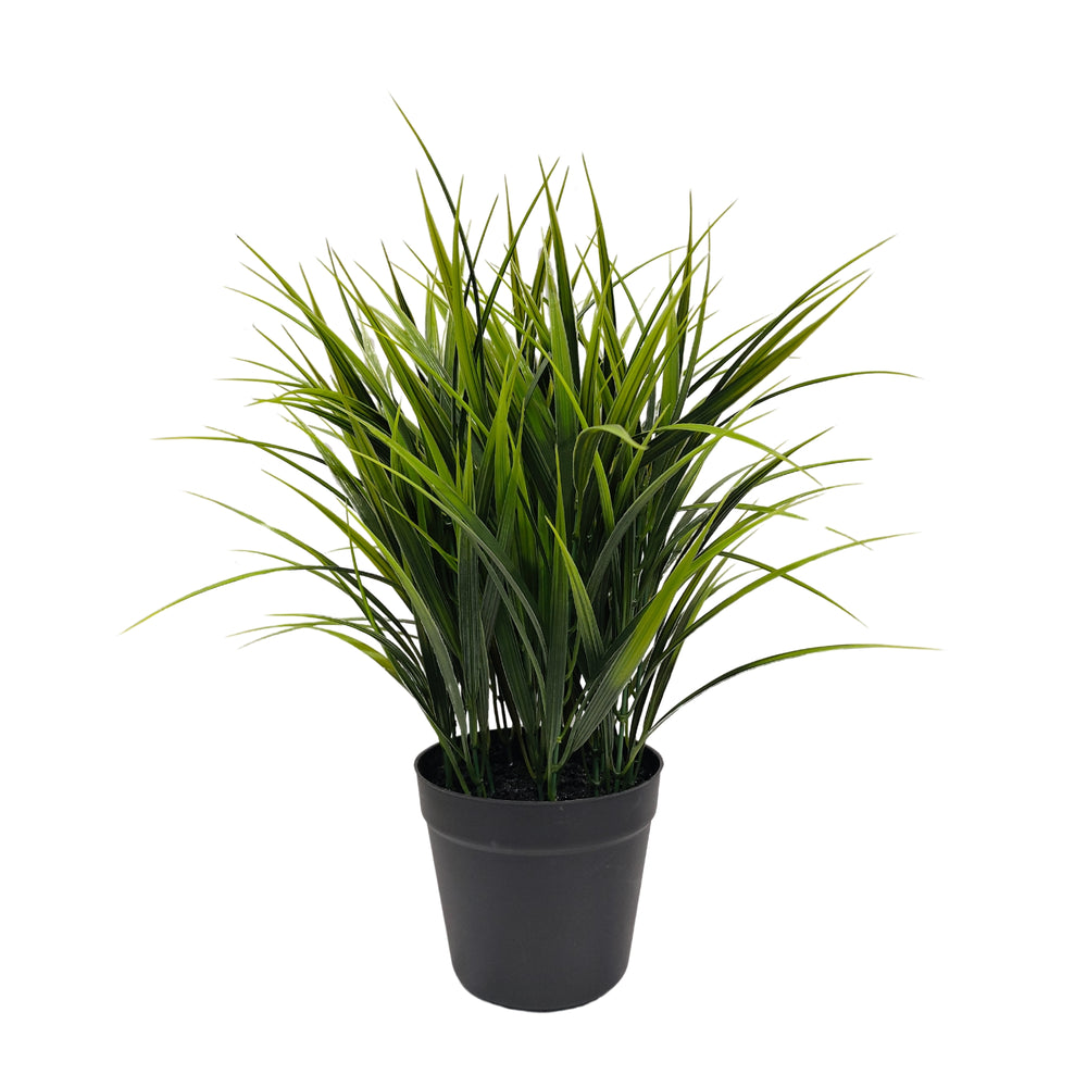 Potted Artificial Grass Plant Dense Green Grass UV Resistant 38cm