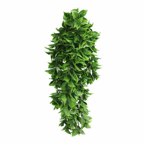 Artificial Dense Hanging Flowering Pothos Bush Vivid Green UV Resistant and Fire Rated 27cm x 72cm - Designer Vertical Gardens artificial hanging ferns hanging fern