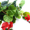 Artificial Geranium Hanging Bush with Red Flowers 60cm - Designer Vertical Gardens fake plant stem Flowering plants