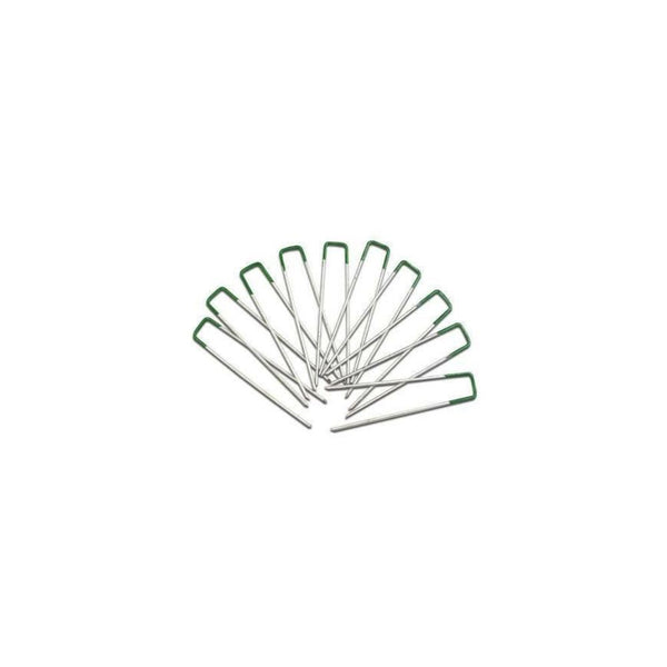 Artificial Grass Roll Pegs / Fake Grass Galvanized Metal Pegs With Green Top 10 Pieces - Designer Vertical Gardens artificial green wall installation Installation Equipment