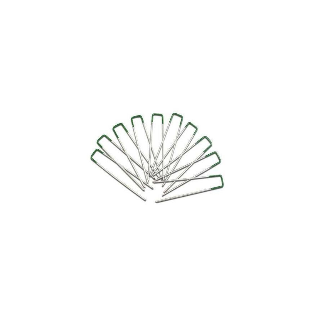 Artificial Grass Roll Pegs / Fake Grass Galvanized Metal Pegs With Green Top 10 Pieces - Designer Vertical Gardens artificial green wall installation Installation Equipment