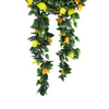Artificial Hanging Basket Orange and Yellow Bouganvillea 30cm x 80cm Long UV Resistant - Designer Vertical Gardens artificial hanging ferns Hanging plant garland