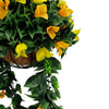 Artificial Hanging Basket Orange and Yellow Bouganvillea 30cm x 80cm Long UV Resistant - Designer Vertical Gardens artificial hanging ferns Hanging plant garland