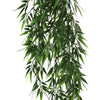 Artificial Hanging Dark Green Hanging Bamboo Leaf Garland Bush UV Resistant and Fire Rated 17cm x 76cm - Designer Vertical Gardens artificial hanging ferns hanging fern
