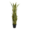 Artificial Snake Plant 150cm - UV Resistant Sansevieria with Yellow Edges - Designer Vertical Gardens Artificial Shrubs and Small plants Artificial Trees