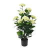 Artificial White Hydrangea Tree – Premium Faux Flowering Plant UV Resistant (90cm) - Designer Vertical Gardens