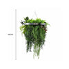 Black Artificial Hanging Green Wall Disc 40cm UV Resistant - Designer Vertical Gardens artificial hanging fern plant artificial hanging ferns