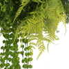 Black Framed Roof Hanging Disc With Draping Life - Like Plants 40cm - Designer Vertical Gardens hanging fern hanging garland