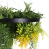 Black Framed Roof Hanging Disc With Draping Life - Like Plants 60cm - Designer Vertical Gardens hanging plants