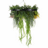 Black Framed Roof Hanging Disc With Draping Life - Like Plants 60cm - Designer Vertical Gardens hanging plants