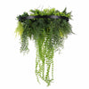 Black Framed Roof Hanging Disc With Draping Life - Like Plants 60cm - Designer Vertical Gardens hanging plants