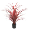 Burgundy Potted Artificial Long Grass (Yucca Grass) 75cm UV Resistant - Designer Vertical Gardens Artificial Shrubs and Small plants Artificial Trees