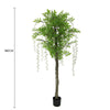Flowering Artificial Wisteria With White Flowers 180cm - Designer Vertical Gardens Artificial tree Artificial Trees