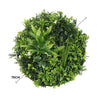 Flowering Modern White Artificial Green Wall Disc UV Resistant 75cm (Black Frame) - Designer Vertical Gardens