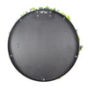 Flowering Modern White Artificial Green Wall Disc UV Resistant 75cm (Black Frame) - Designer Vertical Gardens