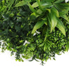 Flowering Modern White Artificial Green Wall Disc UV Resistant 75cm (Black Frame) - Designer Vertical Gardens