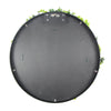 Flowering Modern White Artificial Green Wall Disc UV Resistant 75cm (Black Frame) - Designer Vertical Gardens