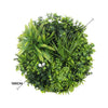 Flowering White Artificial Green Wall Disc UV Resistant 100cm (Black Frame) - Designer Vertical Gardens Artificial vertical garden wall disc