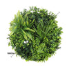 Flowering White Artificial Green Wall Disc UV Resistant 100cm (White Frame) - Designer Vertical Gardens Artificial vertical garden wall disc