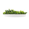 Flowering White Artificial Green Wall Disc UV Resistant 100cm (White Frame) - Designer Vertical Gardens Artificial vertical garden wall disc