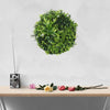 Flowering White Artificial Green Wall Disc UV Resistant 50cm (White Frame) - Designer Vertical Gardens artificial garden wall plants artificial green wall sydney