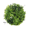 Flowering White Artificial Green Wall Disc UV Resistant 75cm (White Frame) - Designer Vertical Gardens Artificial vertical garden wall disc